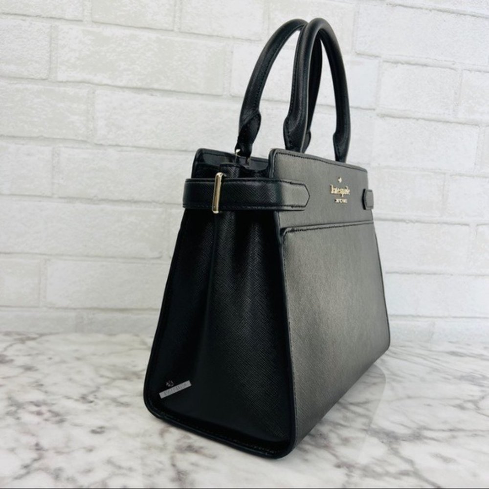 Kate Spade Black Medium Satchel Crossbody & Large Slim Bifold Wallet Set - Picture 5 of 14